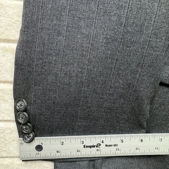 Burberrys Gray Pure Wool 2 Button Single Vent Sport Coat Blazer 38R - Picture 15 of 15